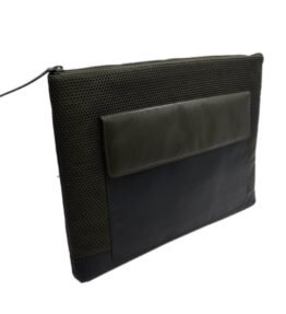 Leather Laptop Sleeve Blue/Brown Colour