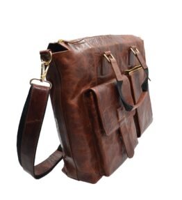 Leather Laptop Bag Brown Colour